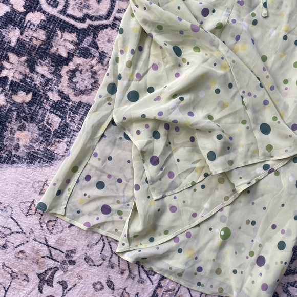 NWT Victoria Secret Sheer Green Polka Dot Slip Dress - Picture 5 of 6